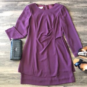 Warren Petites Vintage Purple  Faux Wrap Dress size 6P